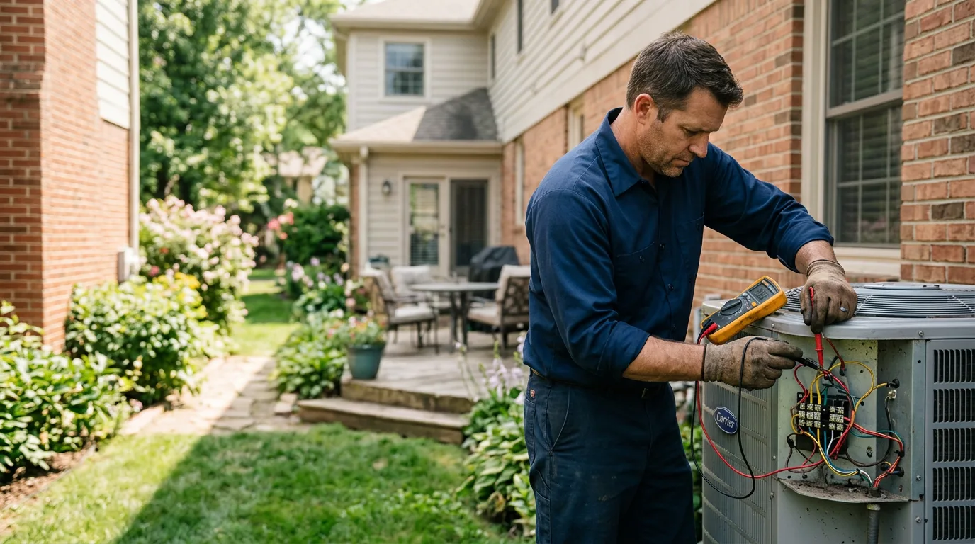 HVAC technician working near Finley, ND